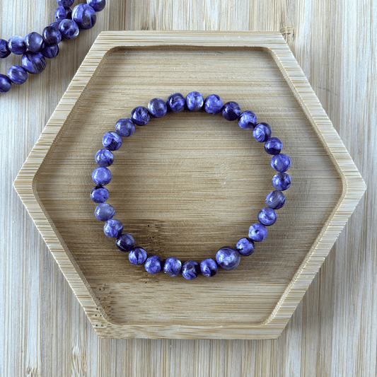 Purple Lepidolite Mala Bracelet