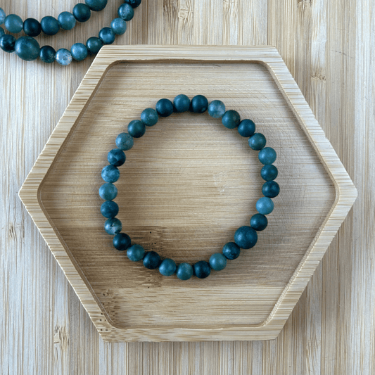 Moss Agate Mala Bracelet