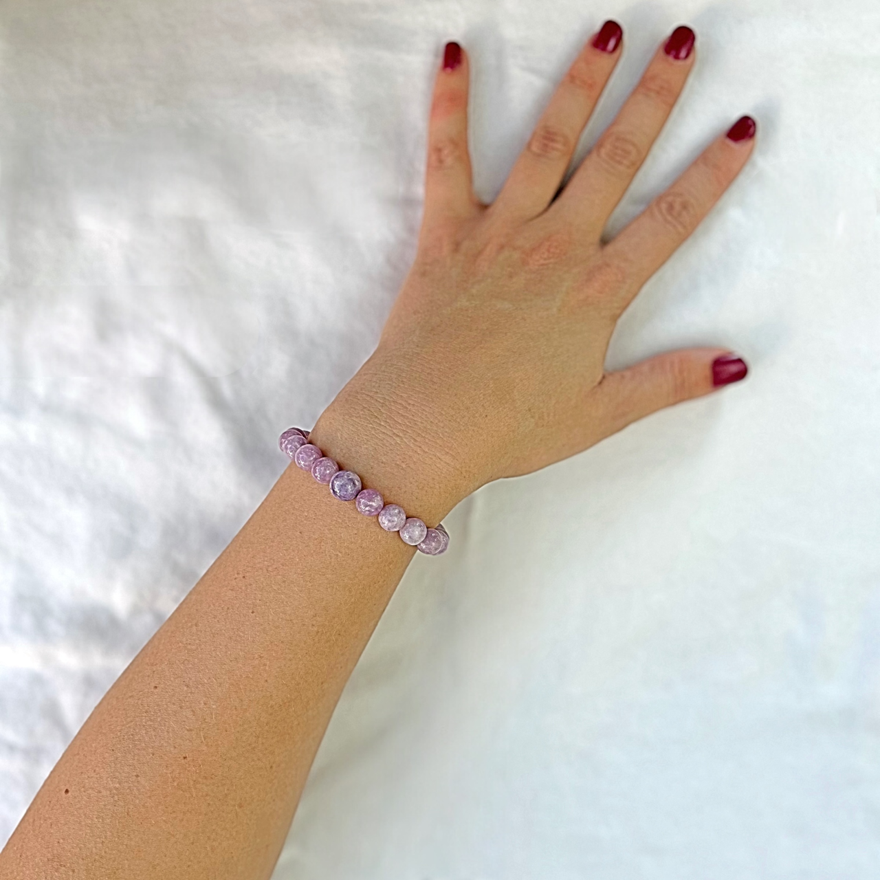 Pink Lepidolite Mala Bracelet