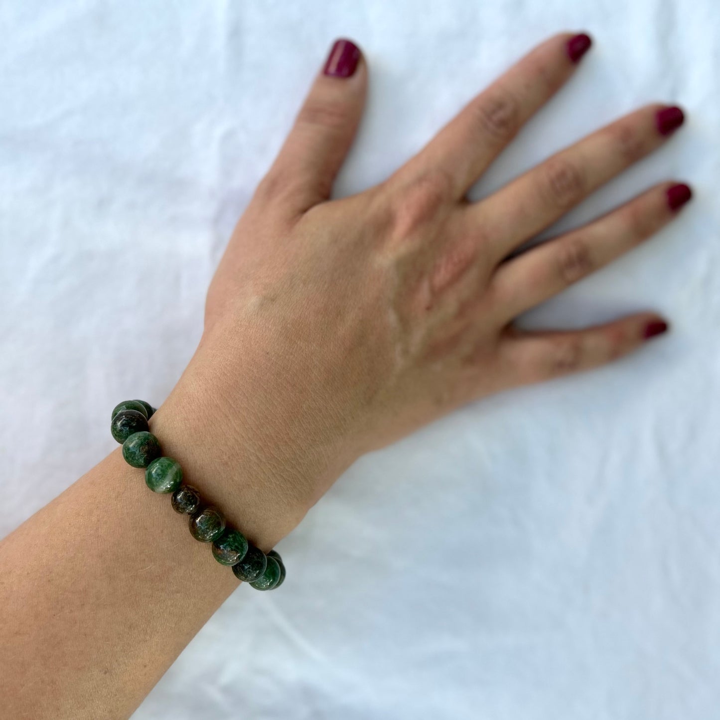 African Jade Mala Bracelet