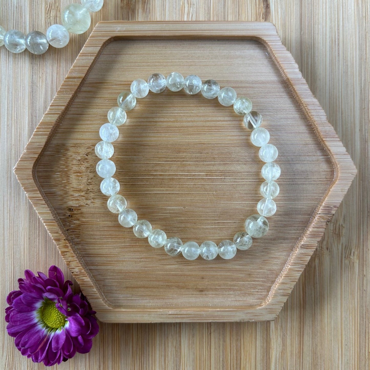 Lemon Quartz Mala Bracelet