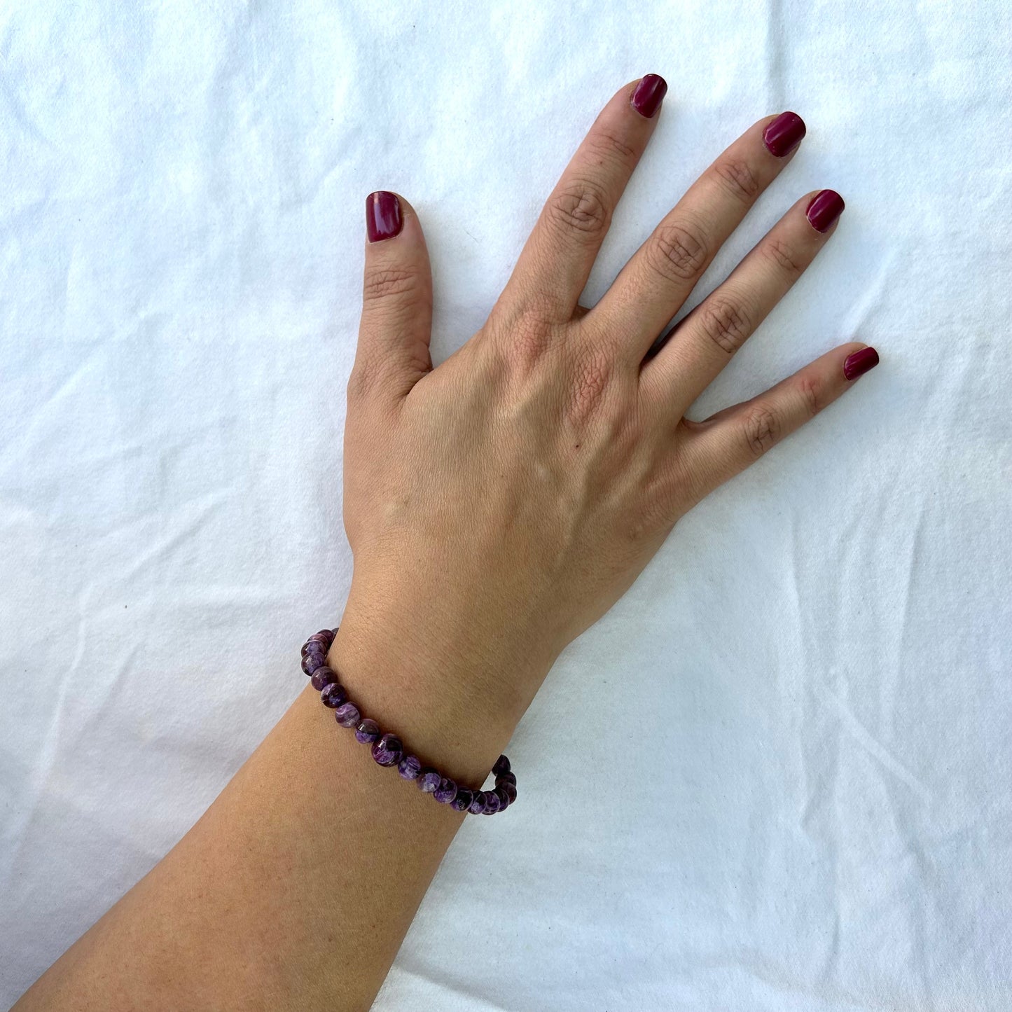 Purple Lepidolite Mala Bracelet