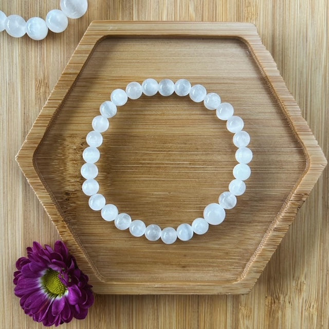 Selenite Mala Bracelet